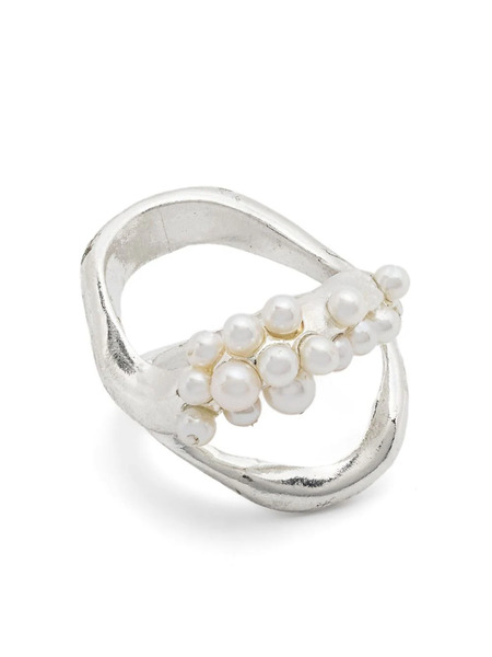  Beatriz Palacios Double-wave Cluster Ring - Silver 