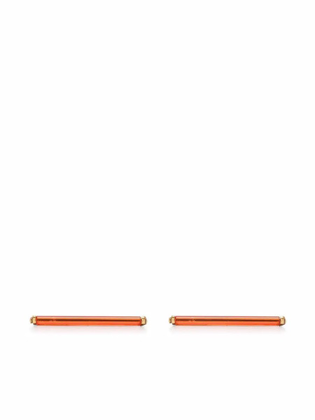  Beatriz Palacios Neon Orange Short Earrings 