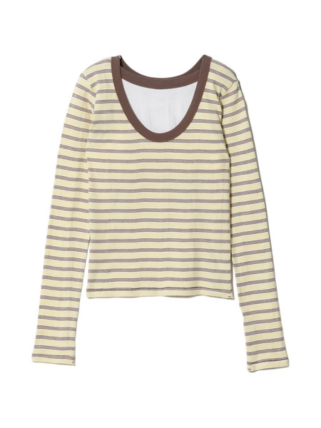  Beautiful People Miller Striped Double-front T-shirt - Yellow 