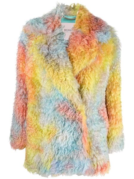  Becagli Tie-dye Faux-shearling Coat - Yellow 