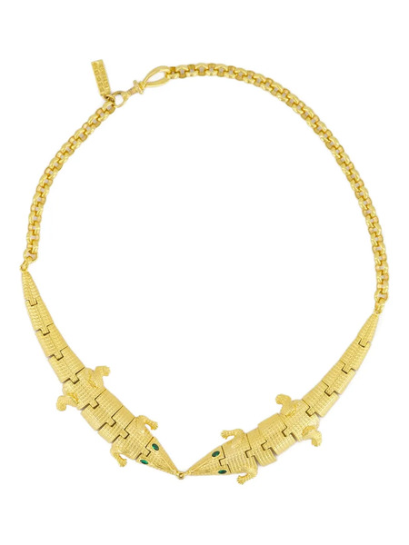  Begüm Khan Crocodile-motif Necklace - Gold 