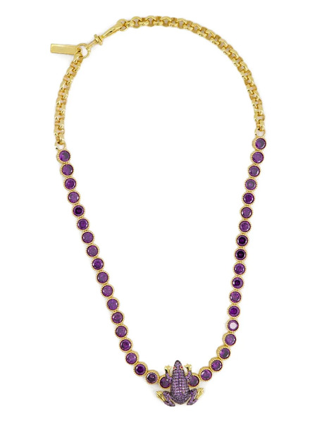  Begüm Khan Frog Tennis Necklace - Purple 
