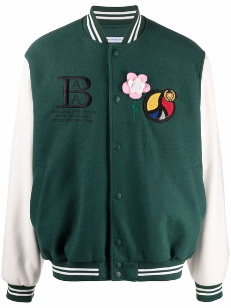  Bel-air Athletics Logo-embroidered Bomber Jacket - Green 
