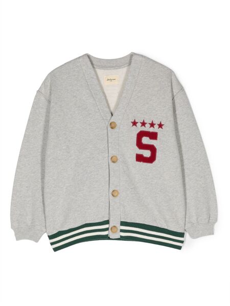  Bellerose Button-up Organic Cotton Sweatshirt - Grey 