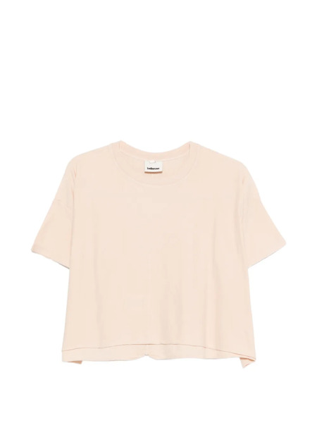  Bellerose Farpy Crew-neck Crop T-shirt - Neutrals 