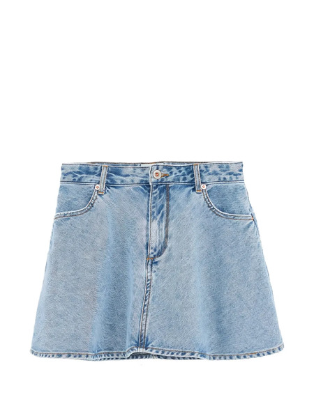  Bellerose Kids Front-pocket Mini Skirt - Blue 