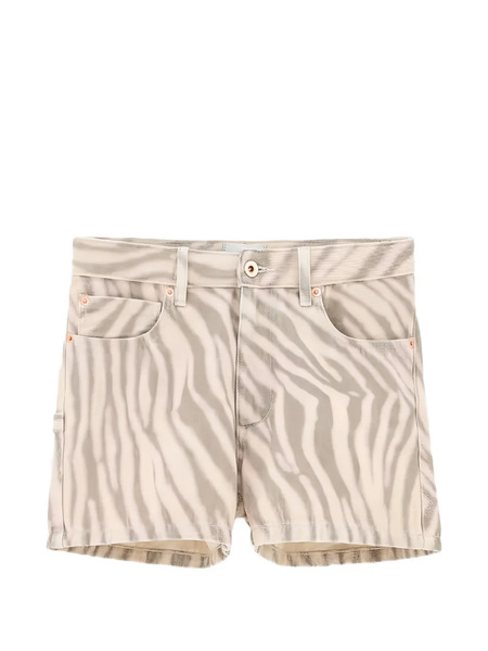  Bellerose Kids Kyle Zebra-print Shorts - Neutrals 