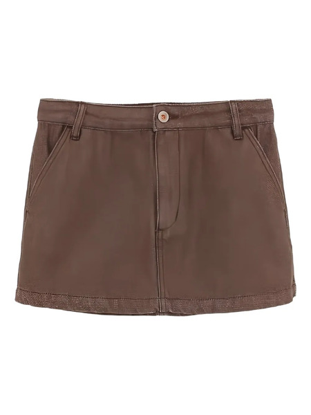  Bellerose Kids Pebbs Mini Glitter Pocket Skirt - Brown 