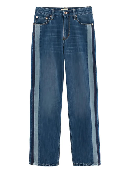  Bellerose Kids Side-stripe Jeans - Blue 