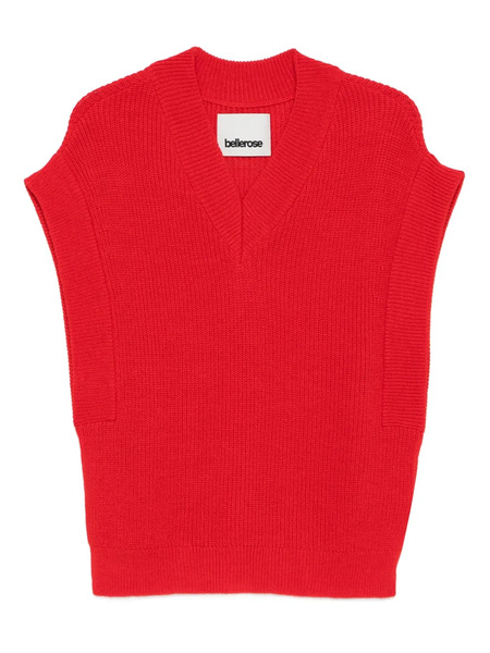  Bellerose V-neck Vest - Red 