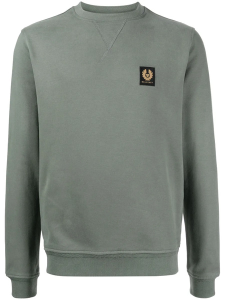  Belstaff Logo-patch Cotton Sweatshirt - Green 