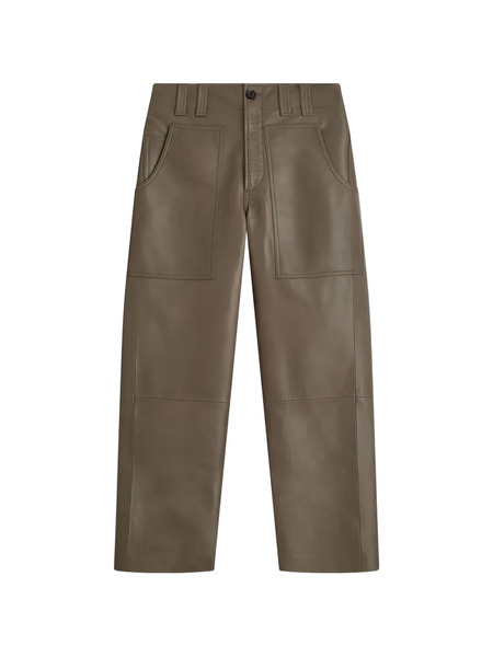  Belstaff Logo-patch Leather Trousers - Brown 
