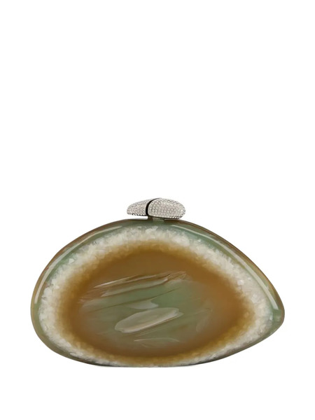  Benedetta Bruzziches Agate-effect Clutch Bag - Green 