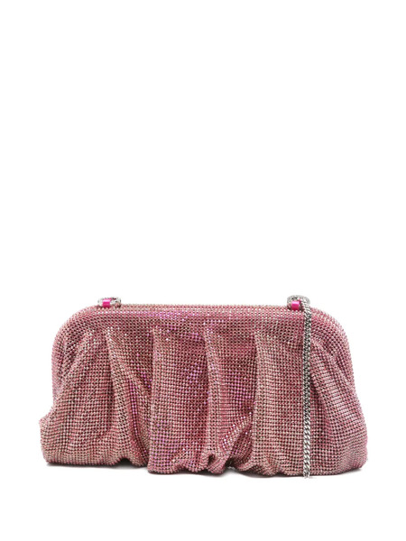  Benedetta Bruzziches Ruched Crystal-embellished Clutch Bag - Pink 