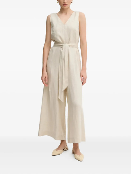 Benetton Tied-waist Sleeveless Jumpsuit - Neutrals 