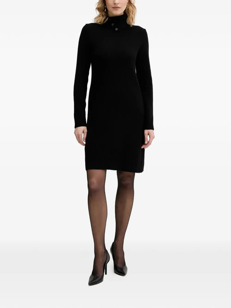  Benetton Turtleneck Midi Dress - Black 