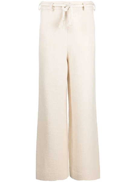 Benjamin Benmoyal Azoul Rope-detail Trousers - Neutrals 