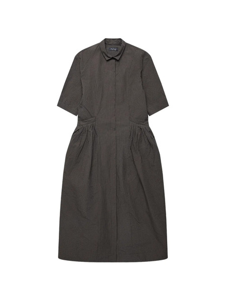  Bergfabel Sally Checked Midi Dress - Brown 