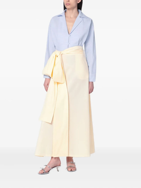  Bernadette Clarence Bow-detail Maxi Dress - Blue 