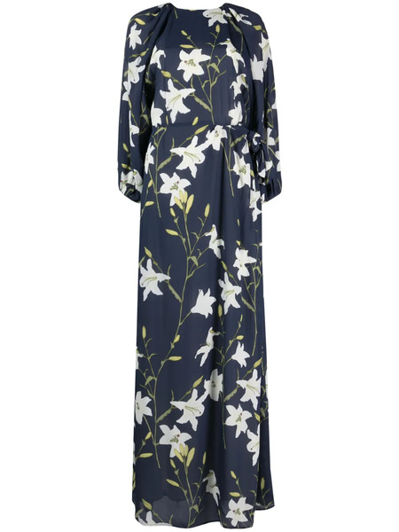  Bernadette Evian Lily-print Maxi Dress - Blue 
