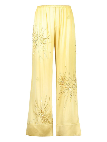  Bernadette Louis Sparkle-embroidery Trousers - Yellow 