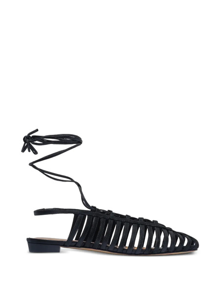  Bernardo Geneva Strappy Tie Sandals - Black 