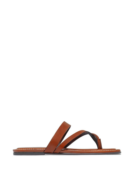  Bernardo Ocana Toe-ring Thong Flat Sandals - Brown 