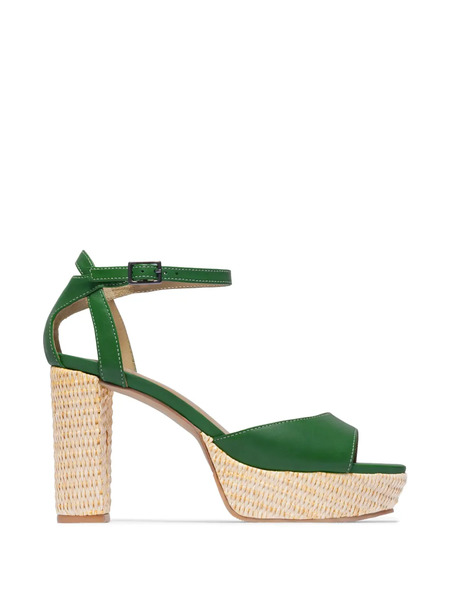 Bernardo Valeria Platform Block-heel Sandals - Green 