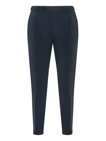  Berwich Button-fastening Pleated Trousers - Blue 