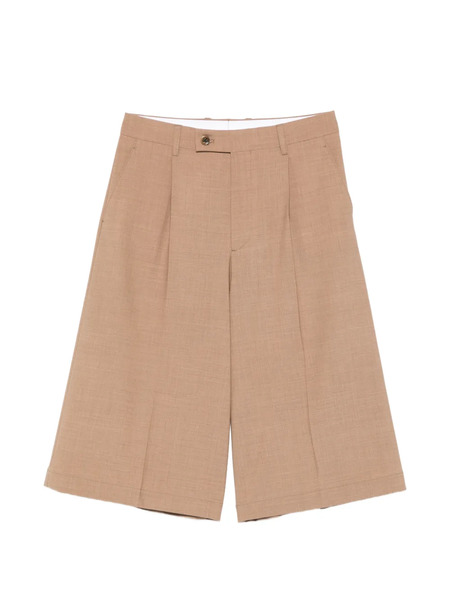  Berwich Linda Pleated Shorts - Brown 