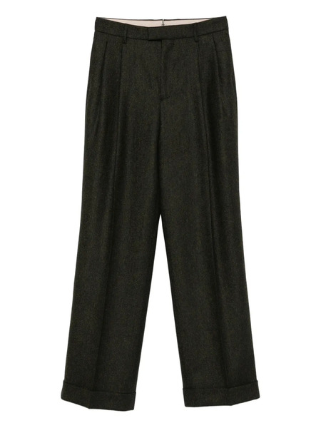  Berwich Pleated-details Trousers - Green 