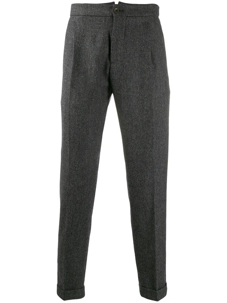  Berwich Straight-leg Chevron Trousers - Grey 