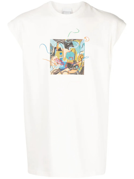  Bethany Williams Graphic-print Sleeveless T-shirt - White 