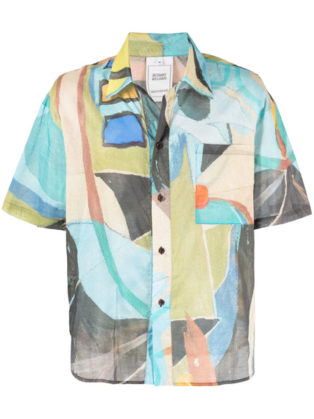  Bethany Williams Sociale Bowling Shirt - Blue 
