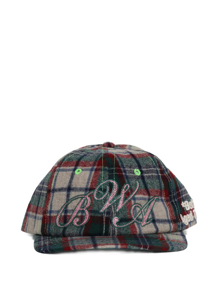 Better With Age Plaid Logo-embroidered Cap - Neutrals 