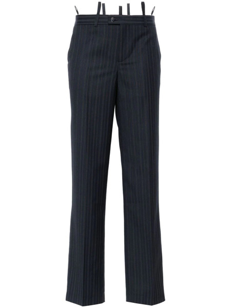  Bettter Pinstriped Tailored Straight Trousers - Blue 