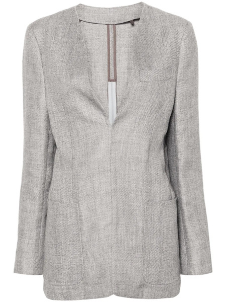  Bettter X Zegna Collarless V-neck Blazer - Grey 