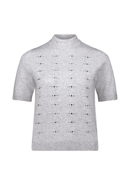  Betty Barclay Beaded Short-sleeve T-shirt - Grey 
