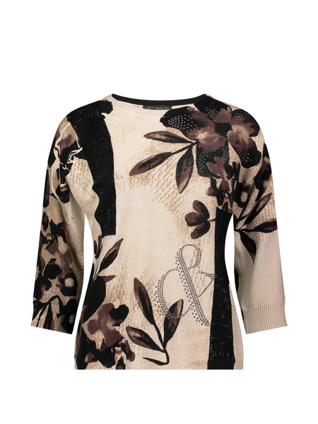 Betty Barclay Floral-print Embellished Sweater - Neutrals 