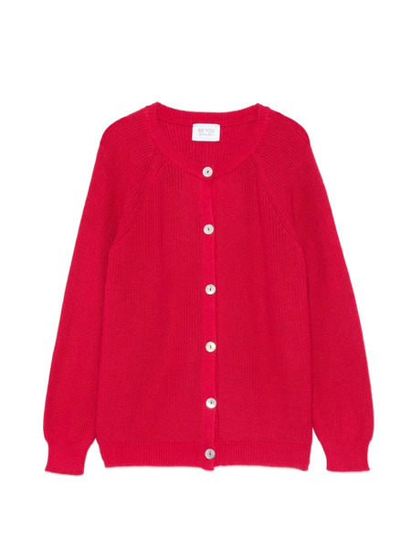  Beyou Buttoned Cardigan - Red 