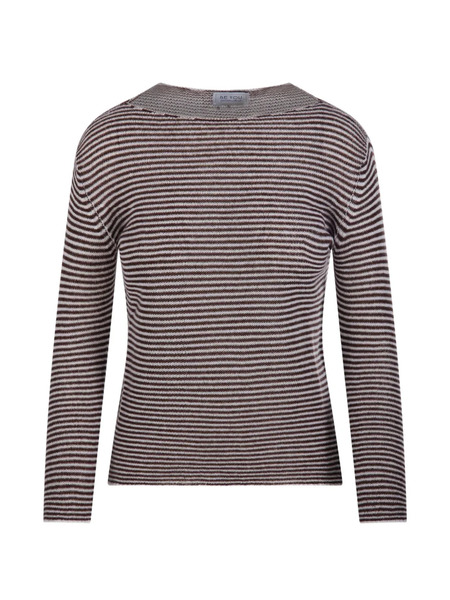  Beyou Striped-pattern Sweater - Brown 