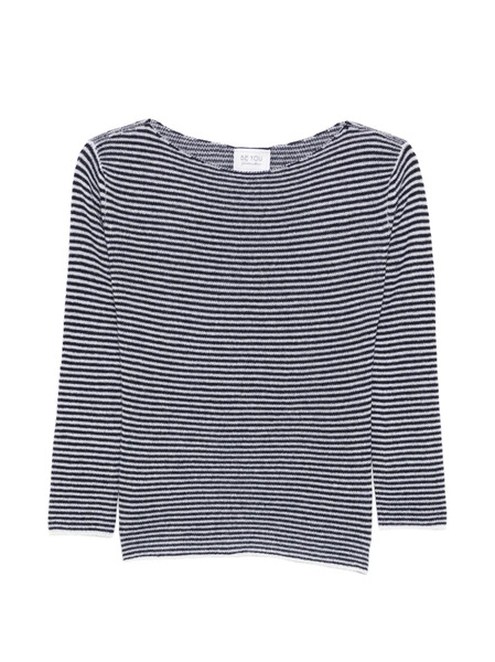  Beyou Striped Top - White 