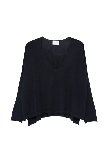  Beyou V-neck Sweater - Blue 