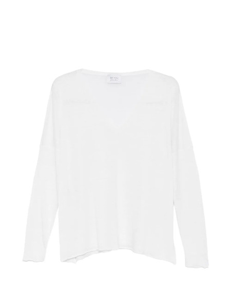  Beyou V-neck Sweater - White 