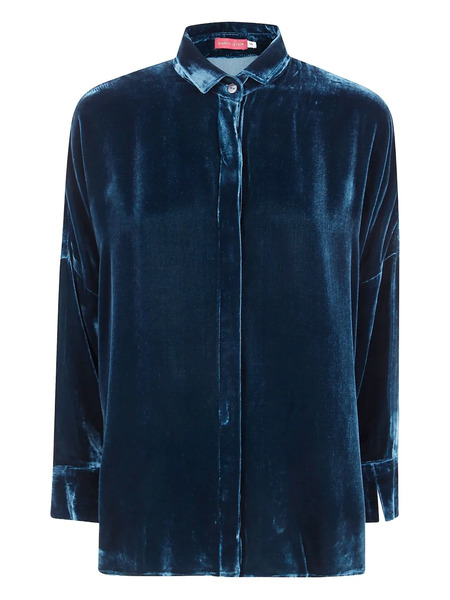  Bianco Levrin Velvet Shirt - Green 