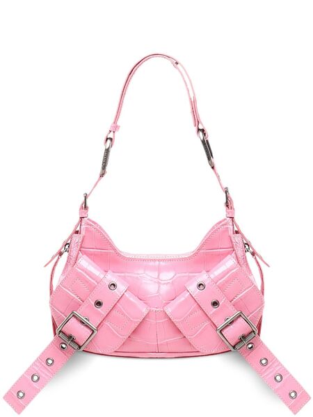  Biasia Leather Shoulder Bag - Pink 