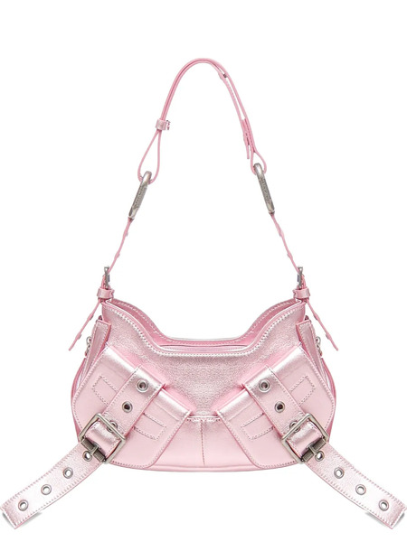  Biasia Small Buckle-detailsshoulder Bag - Pink 