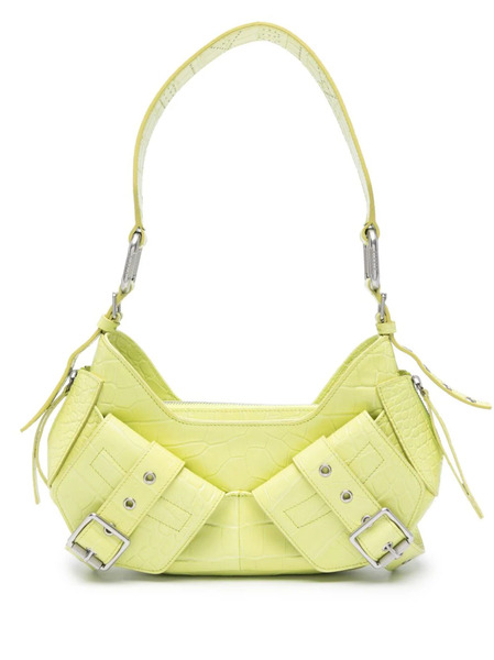  Biasia Y2k Leather Shoulder Bag - Green 