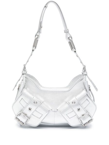  Biasia Y2k Leather Shoulder Bag - Silver 