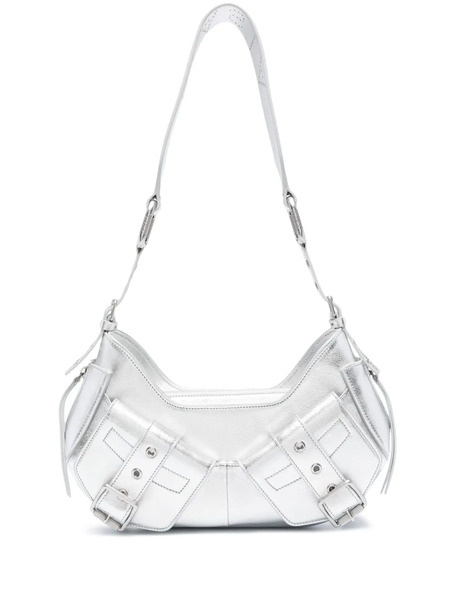  Biasia Y2k Leather Shoulder Bag - Silver 